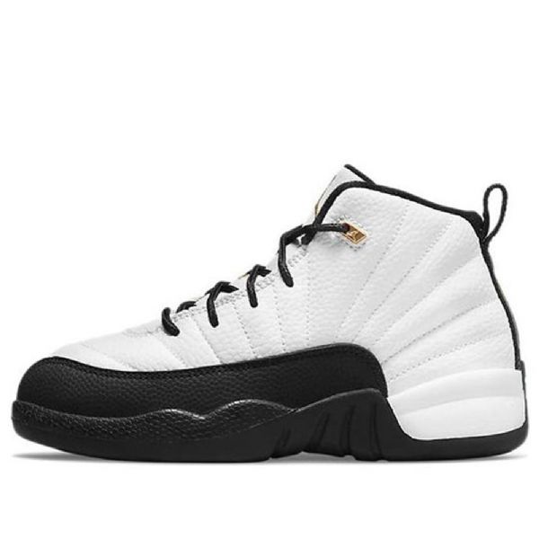 Nike Air Jordan 12 Retro Ps Basketbalové Boty Pro Muže Bílá Černá