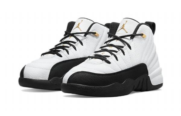 Nike Air Jordan 12 Retro Ps Basketbalové Boty Pro Muže Bílá Černá