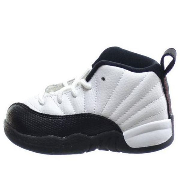 Nike Air Jordan 12 Retro Td Marathon Běžecké Boty / Tenisky Pro Děti Bílá Černá