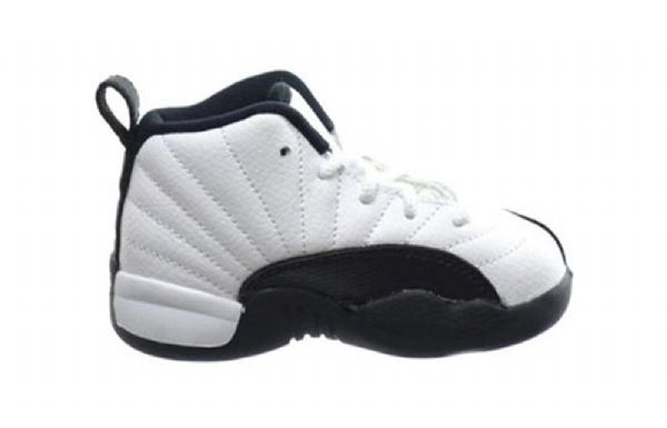 Nike Air Jordan 12 Retro Td Marathon Běžecké Boty / Tenisky Pro Děti Bílá Černá