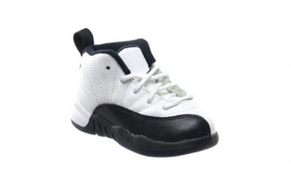 Nike Air Jordan 12 Retro Td Marathon Běžecké Boty / Tenisky Pro Děti Bílá Černá