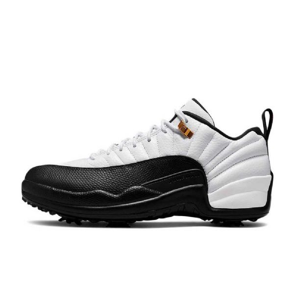 Nike Air Jordan 12 Taxi Semišové Kožené Boty Pro Muže Bílá Černá