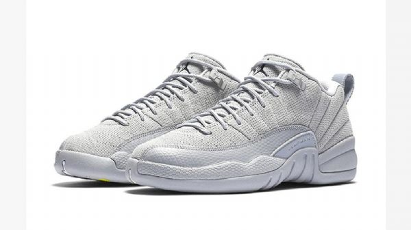 Nízké Semišové Kožené Boty Nike Air Jordan 12 Pro Muže Šedé