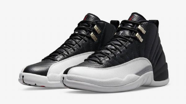 Pánské Boty Nike Air Jordan 12 Low Tops Playoffs 2022 Bílá Černá