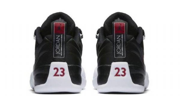 Pánské Boty Nike Air Jordan 12 Low Tops Playoffs Černá Bílý