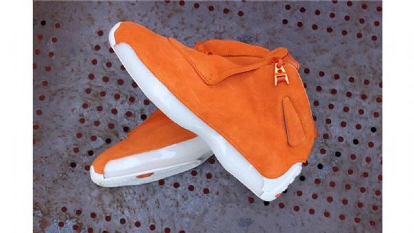 Nike Air Jordan 18 Semišové Kožené Boty Pro Muže Oranžová