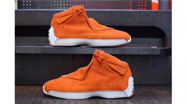 Nike Air Jordan 18 Semišové Kožené Boty Pro Muže Oranžová