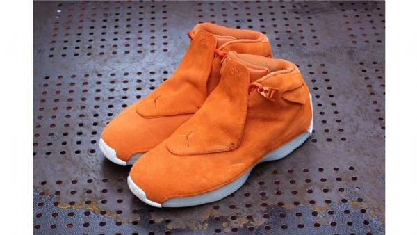 Nike Air Jordan 18 Semišové Kožené Boty Pro Muže Oranžová
