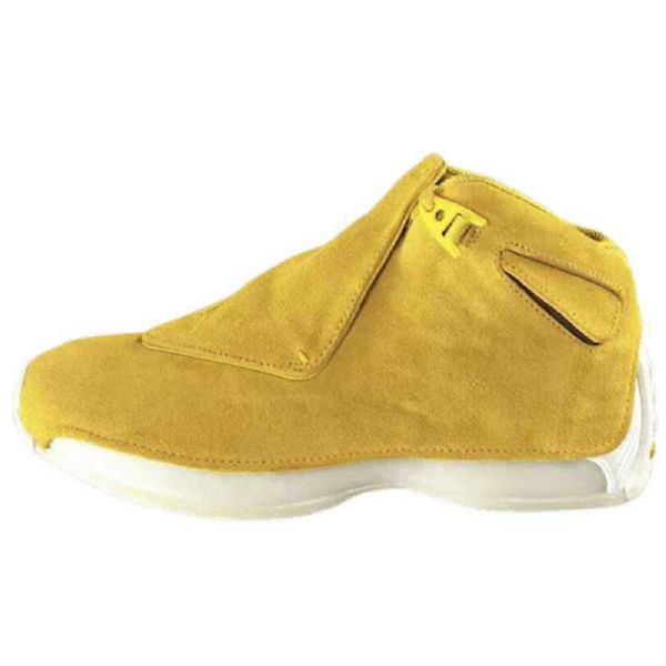 Nike Air Jordan 18 Semišové Kožené Boty Pro Muže Žluté